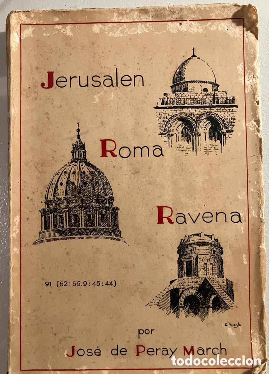 Libros antiguos: Jerusalen, Roma, Ravena del 1935
