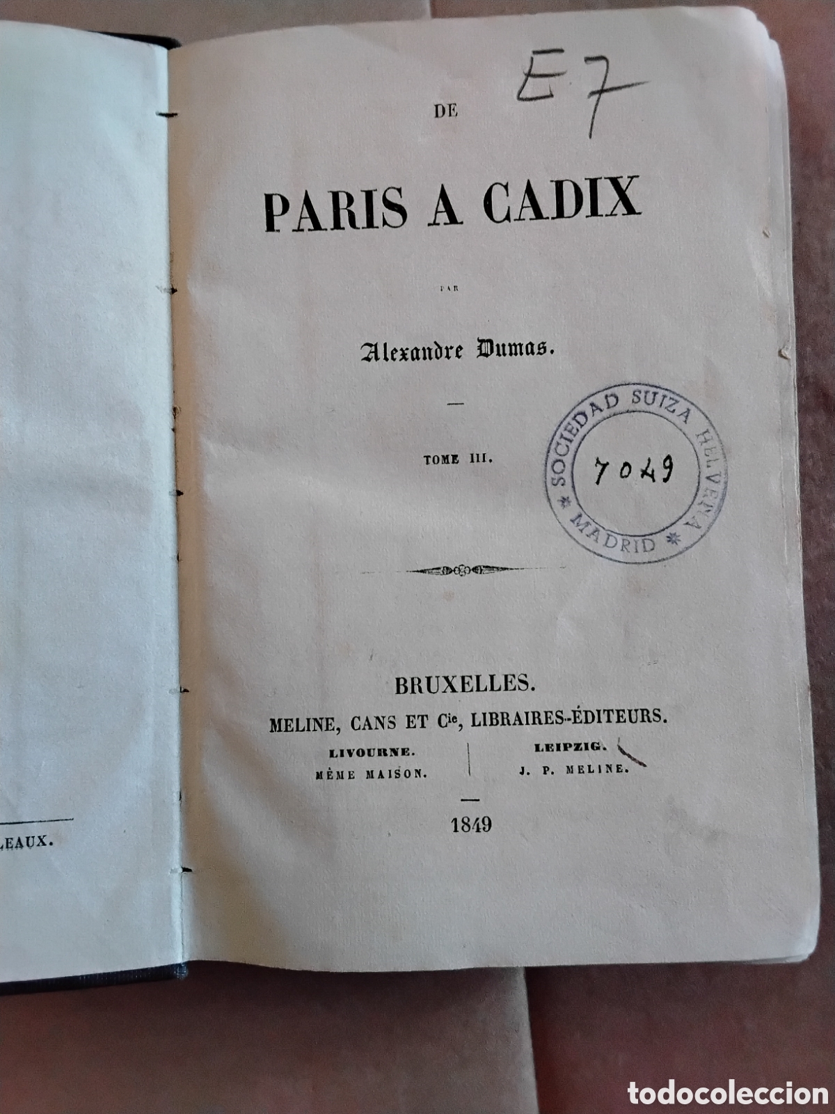 Libros antiguos: DE PARIS A CADIX. ALEXANDRE DUMAS. TOMES III ET IV. 1849