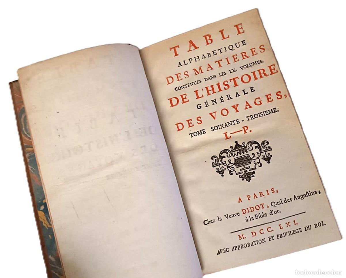 Libros antiguos: A&ntilde;o 1761. Historia general de los viajes. Env&iacute;o gratuito por compras de + 50 euros x 2 pedidos.
