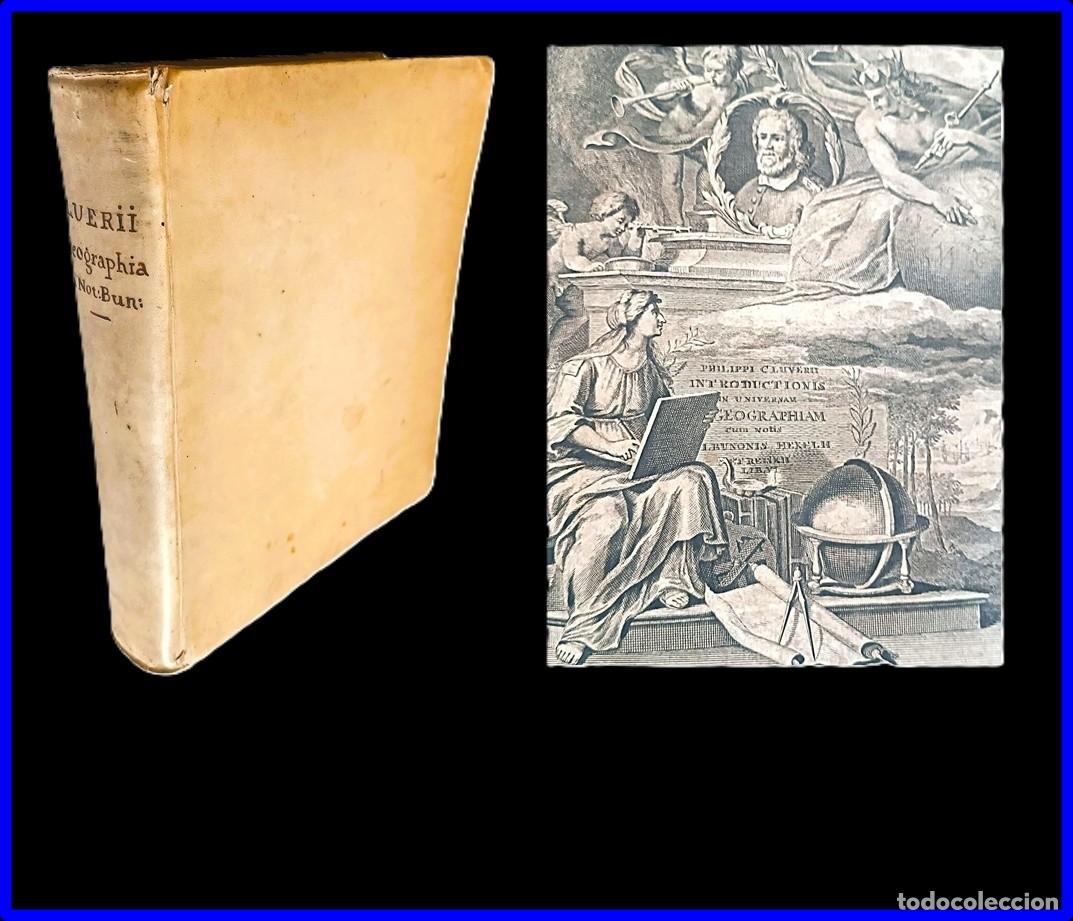 Libros antiguos: A&ntilde;o 1729. Espectacular libro de geograf&iacute;a en pergamino del siglo XVIII.