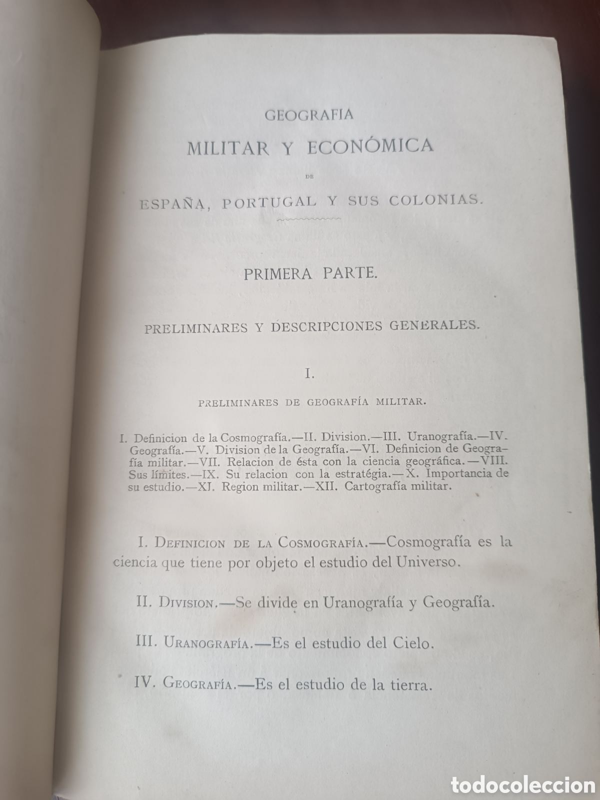 Livros antigos: Geograf&iacute;a Militar y Econ&oacute;mica 1881 Espa&ntilde;a y Portugal