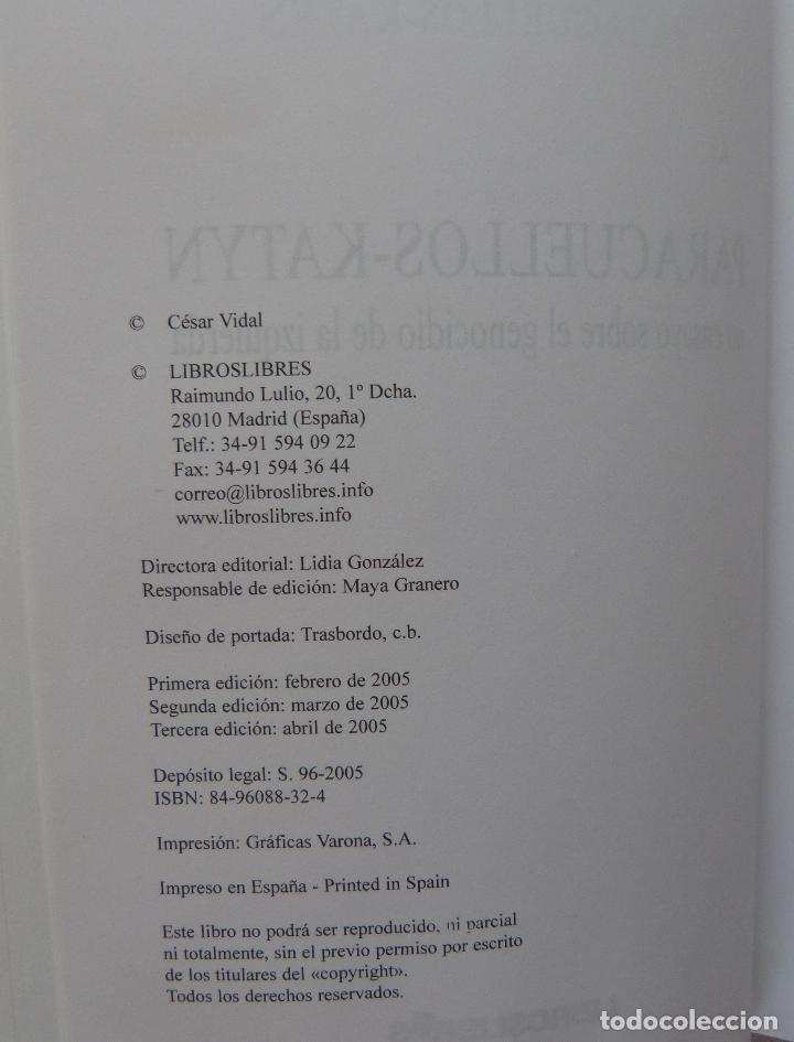Libros antiguos: Libro Paracuellos-KATYN-3&ordf; Edicion,Cesar Vidal - Foto 3