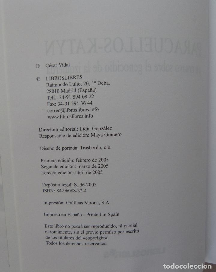 Libros antiguos: Libro Paracuellos-KATYN-3&ordf; Edicion,Cesar Vidal - Foto 5