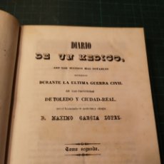 Libros antiguos: DIARIO DE UN MÉDICO 1838