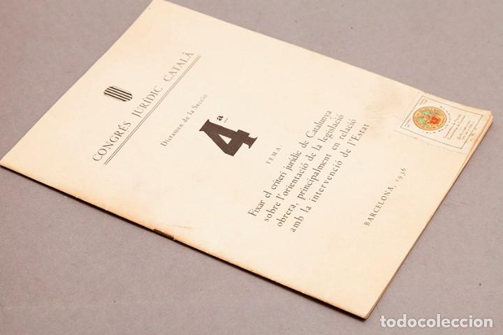Libros antiguos: CONGR&Eacute;S JUR&Iacute;DIC CATAL&Agrave; - 1936 - Foto 2