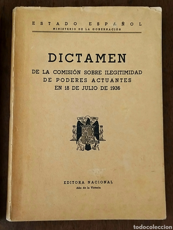 Libros antiguos: Dictamen ilegitimidad 1936. 2 uds. - Foto 1