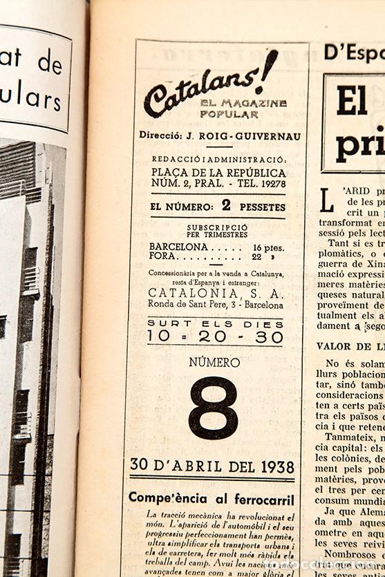 Libros antiguos: CATALANS! - N&ordm; 8 - 1938 - Foto 3