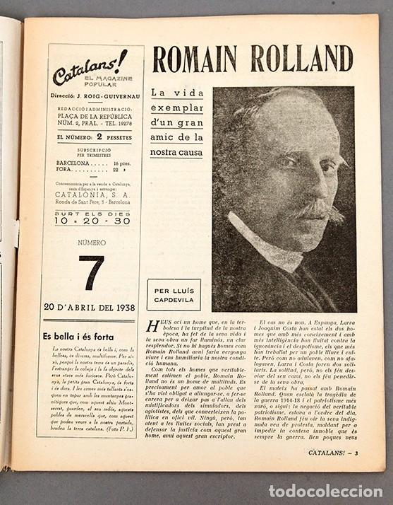 Libros antiguos: CATALANS! - N&ordm; 7 - 1938 - Foto 3