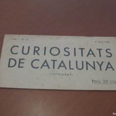 Libros antiguos: CURIOSITATS DE CATALUNYA. Lote 402399699