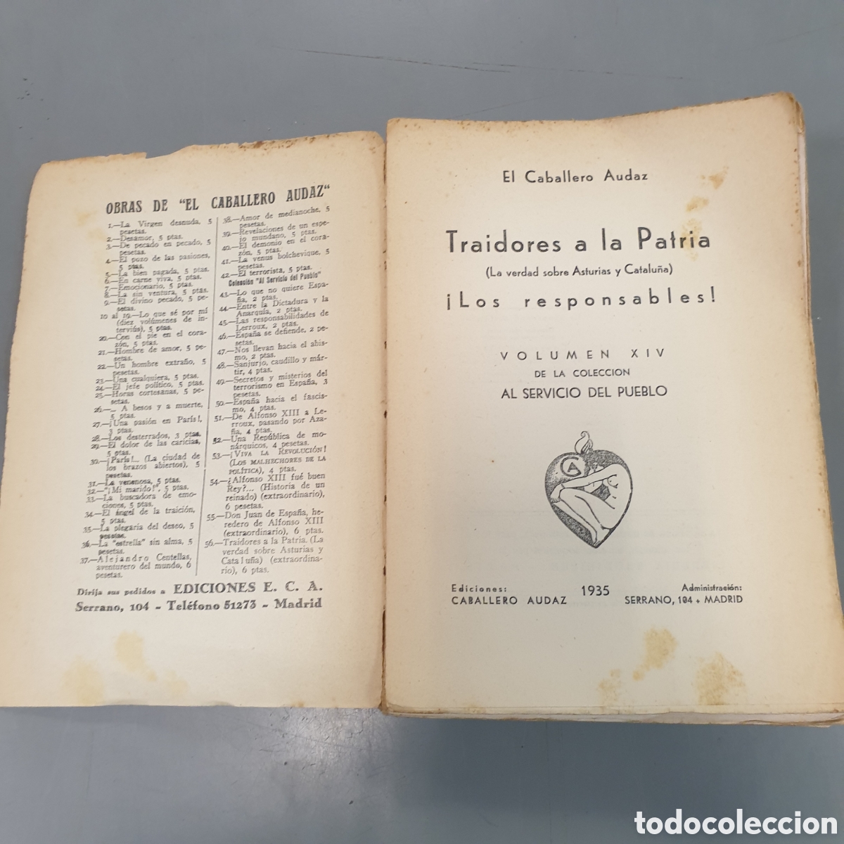 Libros antiguos: TRAIDORES A LA PATRIA 1935 - Foto 1