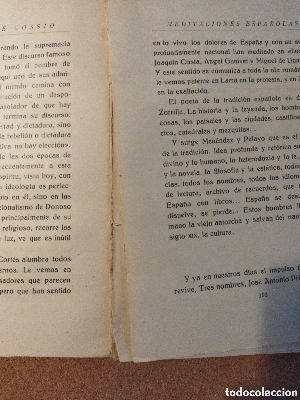 Libros antiguos: Meditaciones espa&ntilde;olas / Coss&iacute;o Francisco. - Foto 4