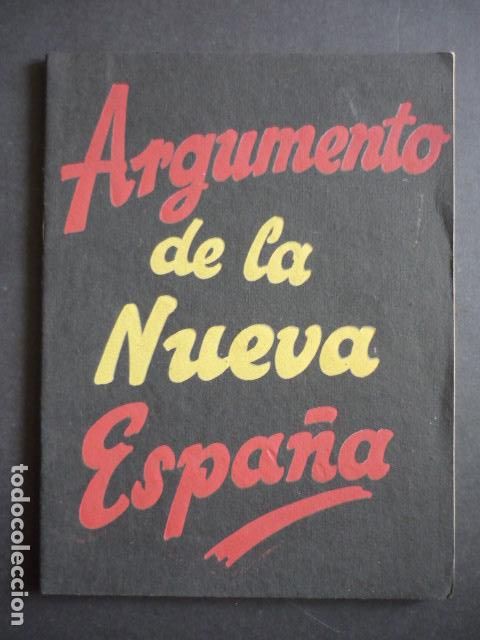 Old books: ARGUMENTO DE LA NUEVA ESPA&Ntilde;A FALANGE ESPA&Ntilde;OLA
