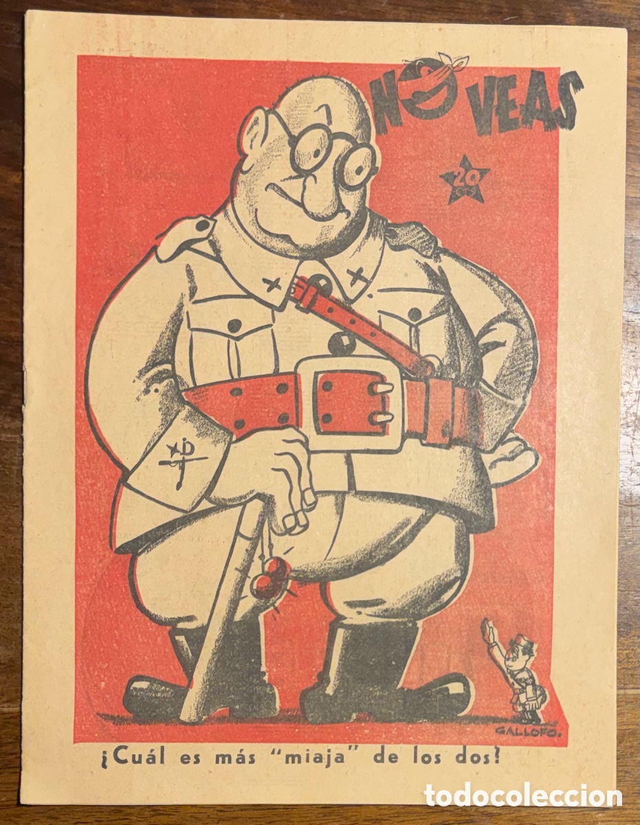 Libros antiguos: No Veas. Semanario Humor&iacute;stico. n. 1. 22 de mayo de 1937. Bardasano. Guerra Civil