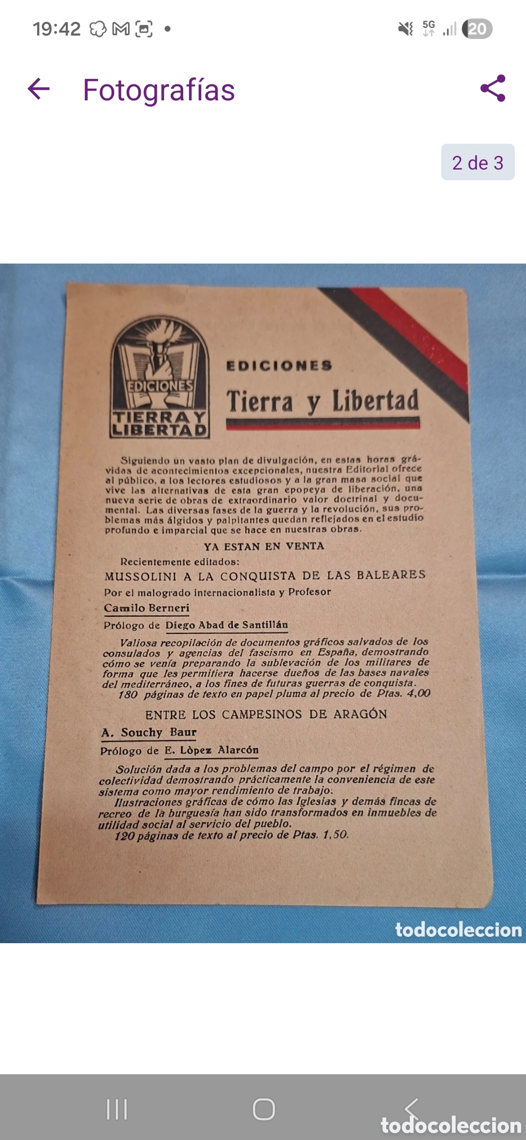 Libros antiguos: Dos impresos hist&oacute;ricos editados por la CNT y la editorial Tierra y Libertad