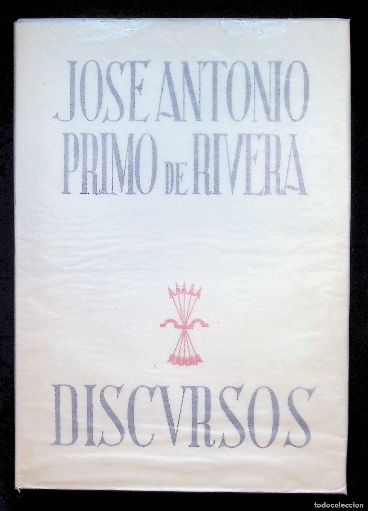 Libros antiguos: DISCURSOS. - PRIMO DE RIVERA, Jos&eacute; Antonio. Ed. Jerarqu&iacute;a. Santander, 1938.