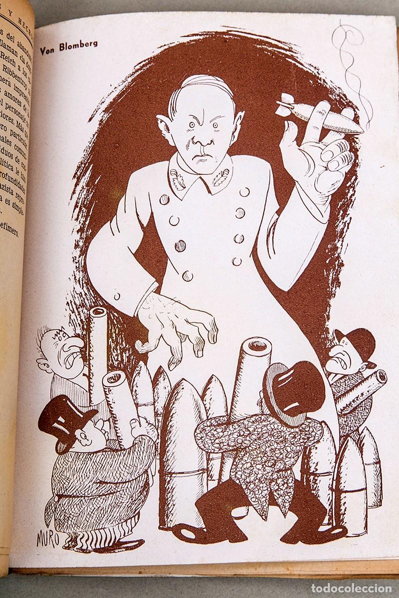 Libros antiguos: HOMBRES Y HECHOS - OSCAR BLUM - DIBUJOS DE MURO - 1938 - GUERRA CIVIL