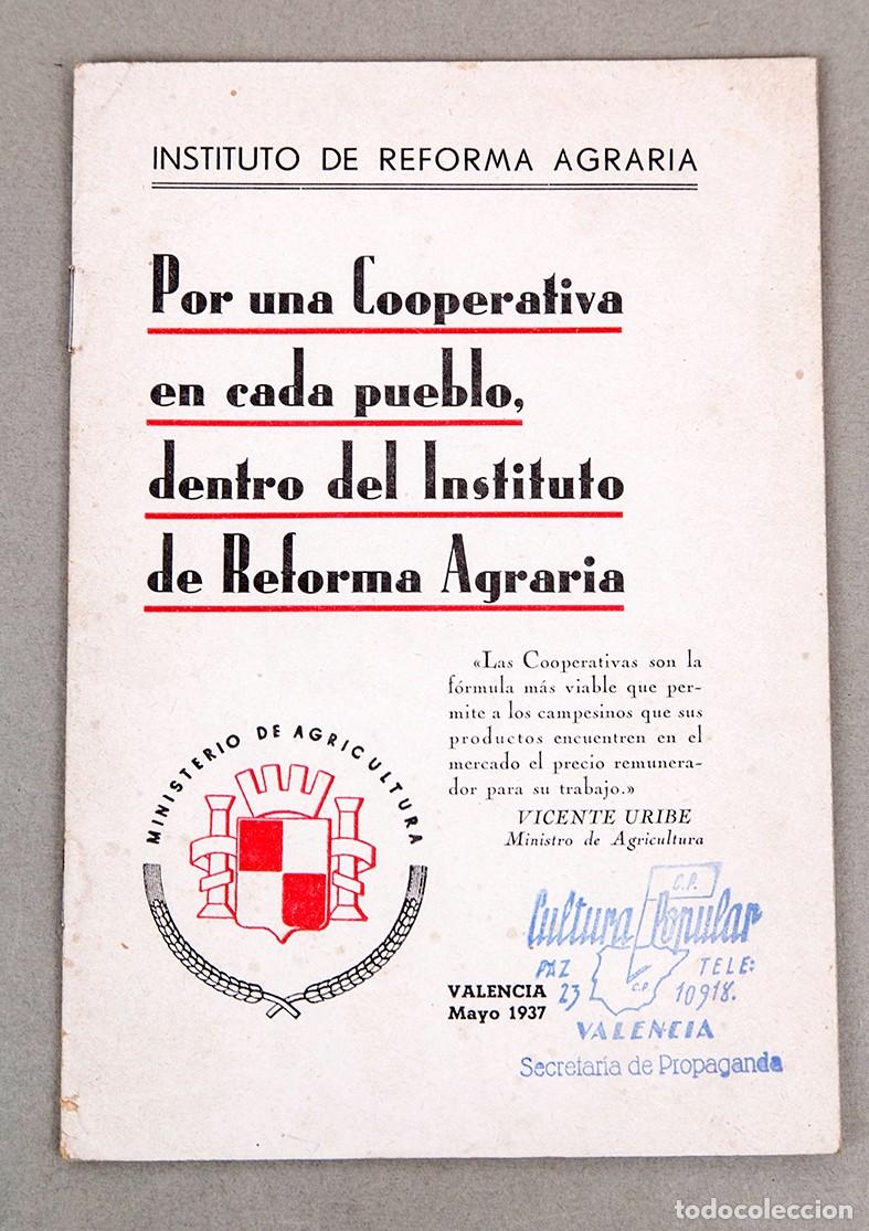 Libros antiguos: POR UNA COOPERATIVA EN CADA PUEBLO - 1937 - GUERRA CIVIL