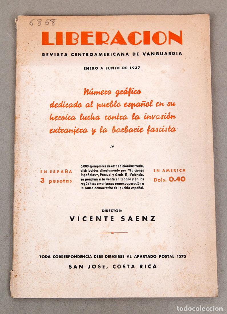 Libros antiguos: LIBERACI&Oacute;N - 1937 - COSTA RICA - NUMERO ES`PCIAL GUERRA CIVIL ESPA&Ntilde;OLA