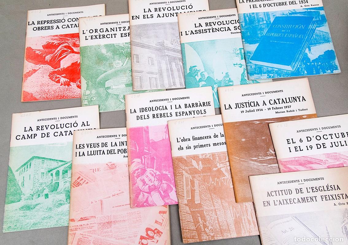 Libros antiguos: ANTECEDENTS I DOCUMENTS - COLECCI&Oacute;N COMPLETA - GUERRA CIVIL - FACSIMIL 1937 (1978)