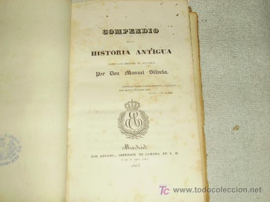 Libros antiguos: COMPENDIDO DE LA HISTORIA ANTIGUA - Foto 1