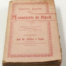 Libros antiguos: SANTA MARIA DE RIPOLL, JOSE Mª PELLICER. 1888