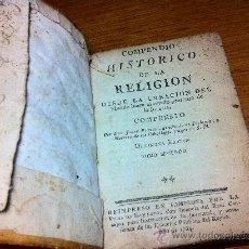 Libri antichi: COMPENDIO HISTORICO DE LA RELIGION. JOSEP PINTON. PAMPLONA 1784