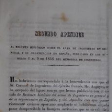 Libros antiguos: RESUMEN HISTORICO ARMA DE INGENIEROS.GAUDALAJARA.1848.PG 191 A 224