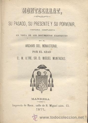 Libros antiguos: MONTSERRAT &ndash; A&Ntilde;O 1871 - Foto 2