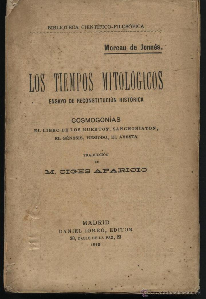 Libros antiguos: JONN&Eacute;S. MOREAU DE ,LOS TIEMPOS MIT&Oacute;LOGICOS, - Foto 1