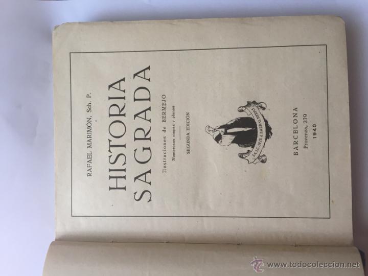 Libros antiguos: Historia Sagrada - Foto 3