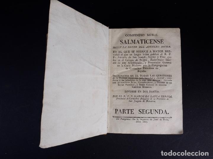 Libros antiguos: COMPENDIO MORAL SALMATICENSE 1805. DOS TOMOS - Foto 1