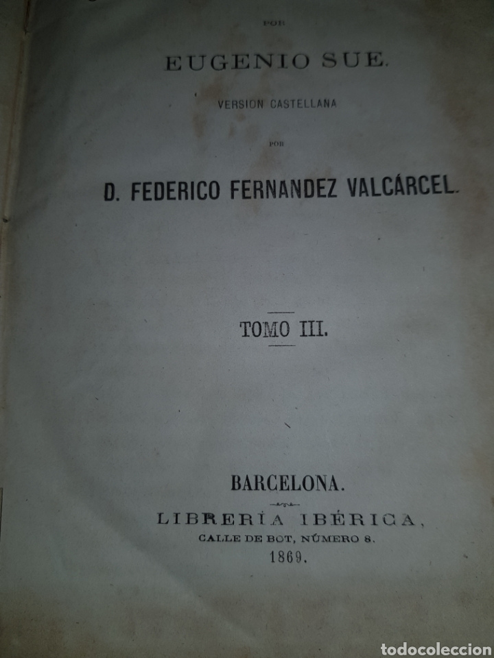 Libros antiguos: Tres tomos del Jud&iacute;o Errrante - Foto 3