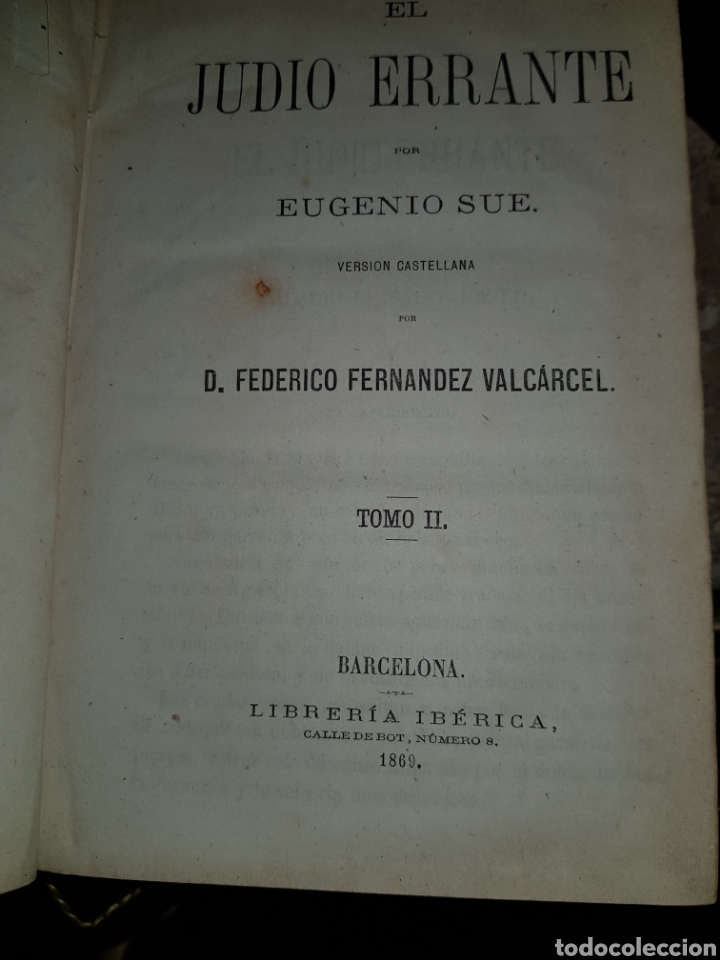 Libros antiguos: Tres tomos del Jud&iacute;o Errrante - Foto 5