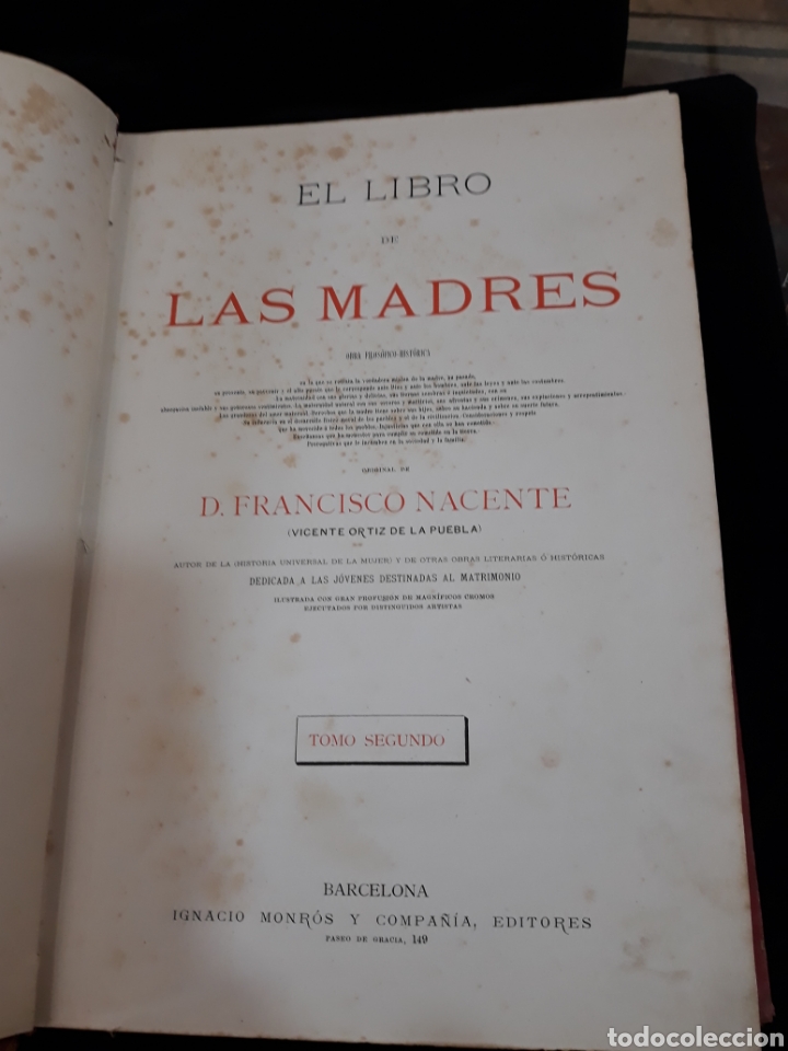 Libros antiguos: El libro de las madres .Francisco Nacente - Foto 5