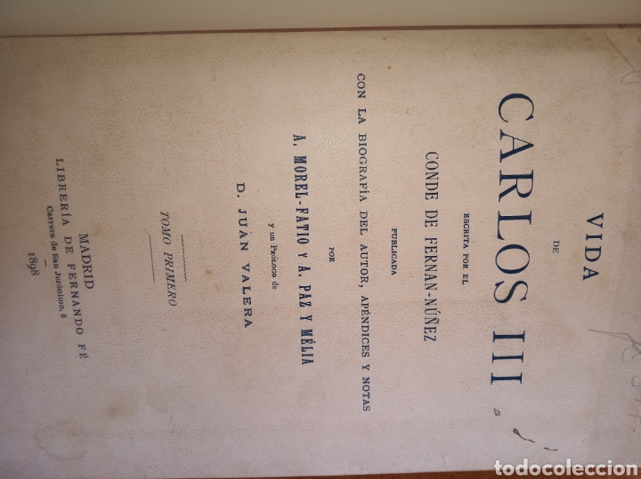 Libros antiguos: Vida de Carlos III - Foto 3