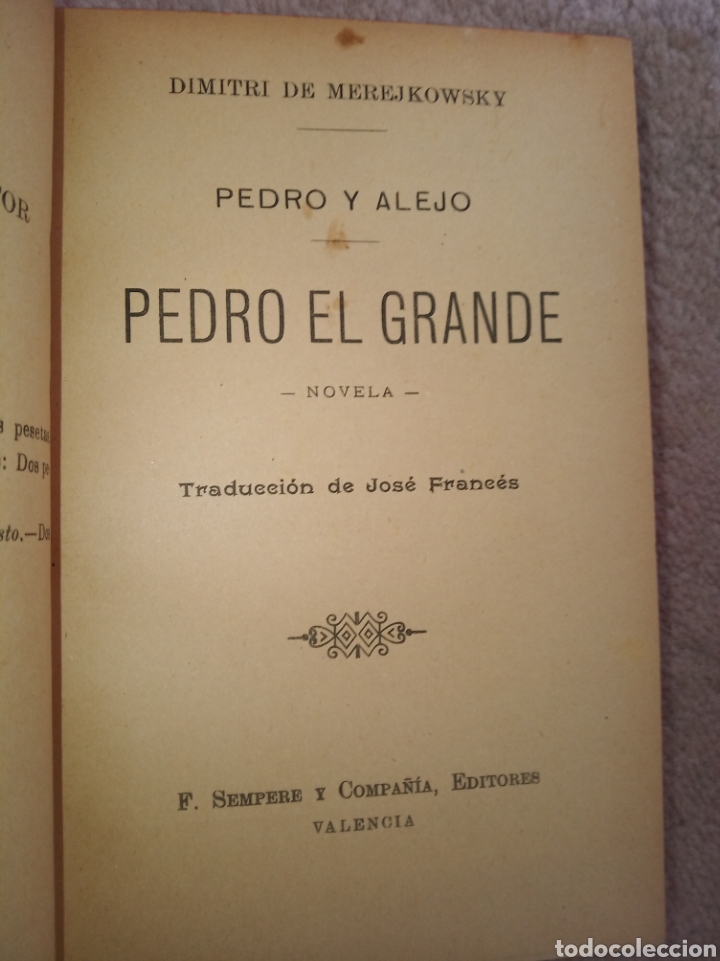 Libros antiguos: Pedro El Grande. Dimitri de Merejkowsky - Foto 5