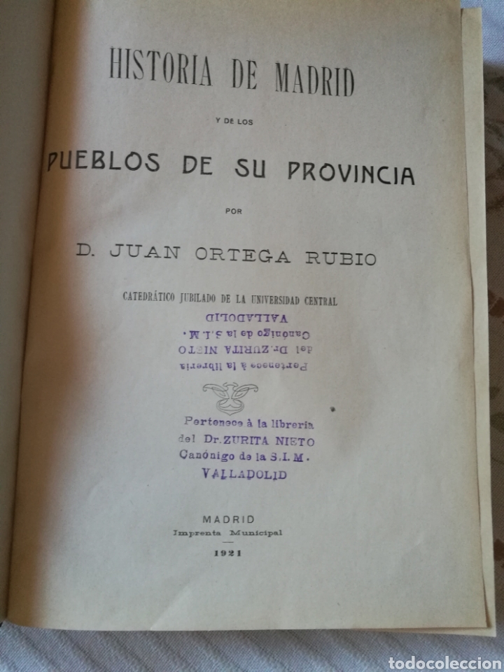 Libros antiguos: Historia de Madrid - Foto 1