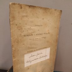 Libros antiguos: ANTIGUEDADES MONTAÑESAS - EXTRACTO DE HOMENAJE A MENENDEZ PELAYO - MADRID 1899 - UNICO. Lote 175055903