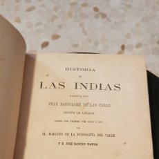 Libros antiguos: AMÉRICA Y COLONIAS. HISTORIA DE LAS INDIAS. FRAY BARTOLOME DE LAS CASAS. 1875. PRIMERA EDICIÓN