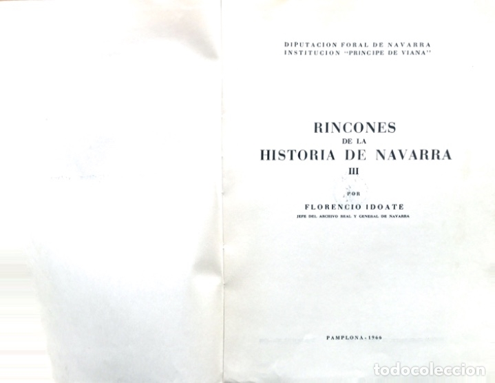 Libros antiguos: RINCONES DE LA HISTORIA DE NAVARRA - Foto 1