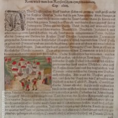 Libros antiguos: SEBASTIAN MÜNSTER, HOJA DEL COSMOGRAPHIA, 1590 / 1 XILOGRAFIA / INVASIÓN DE ROMA