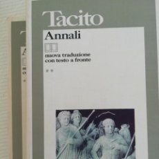 Libros antiguos: TACITO ANNALI, EN ITALIANO BILINGÜE CON LATIN, DOS TOMOS. Lote 195081792
