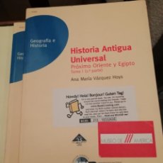 Libros antiguos: HISTORIA ANTIGUA UNIVERSAL PRÓXIMO ORIENTE Y EGIPTO. DOS TOMOS. Lote 195666700