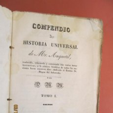 Libros antiguos: COMPENDIO DE HISTORIA UNIVERSAL - MR. ANQUETIL - TOMO I - IMPR. E. AGUADO - MADRID 1829. . Lote 197394662