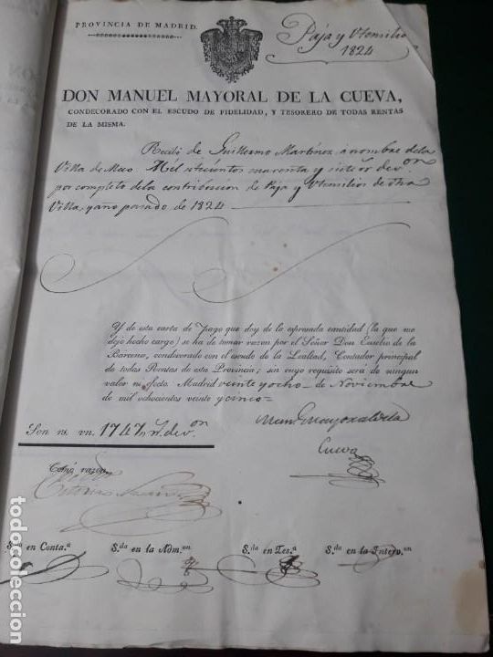 Libros antiguos: Rentas 1825 - Foto 3
