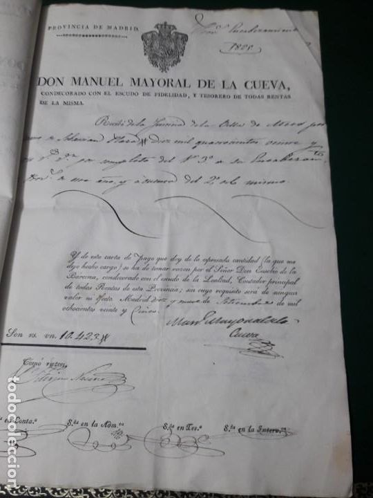 Libros antiguos: Rentas 1825 - Foto 4