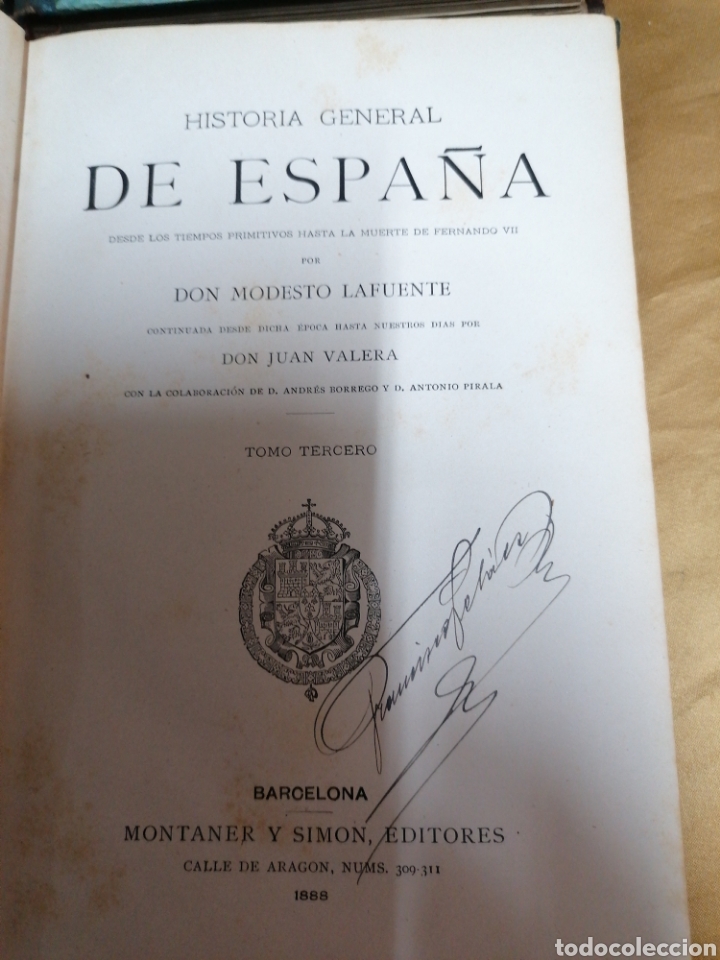 Libros antiguos: Historia de Espa&ntilde;a Vila seca - Foto 4
