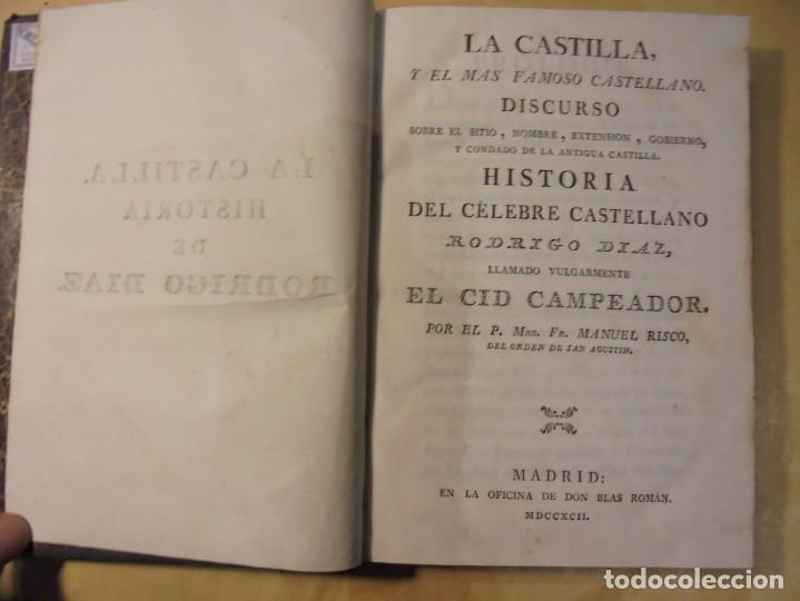 Libros antiguos: RISCO. CASTILLA. EL CID. 1792 - Foto 1