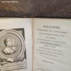 Libros antiguos: SALUSTIO: CICERÓN CONTRA CATILINA- 1786-1796-. Lote 208965418