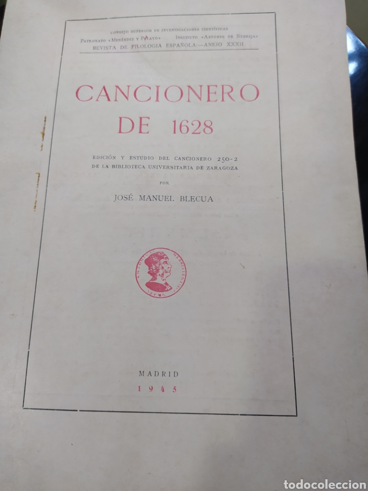Libros antiguos: Cancionero de 1628 - Foto 1